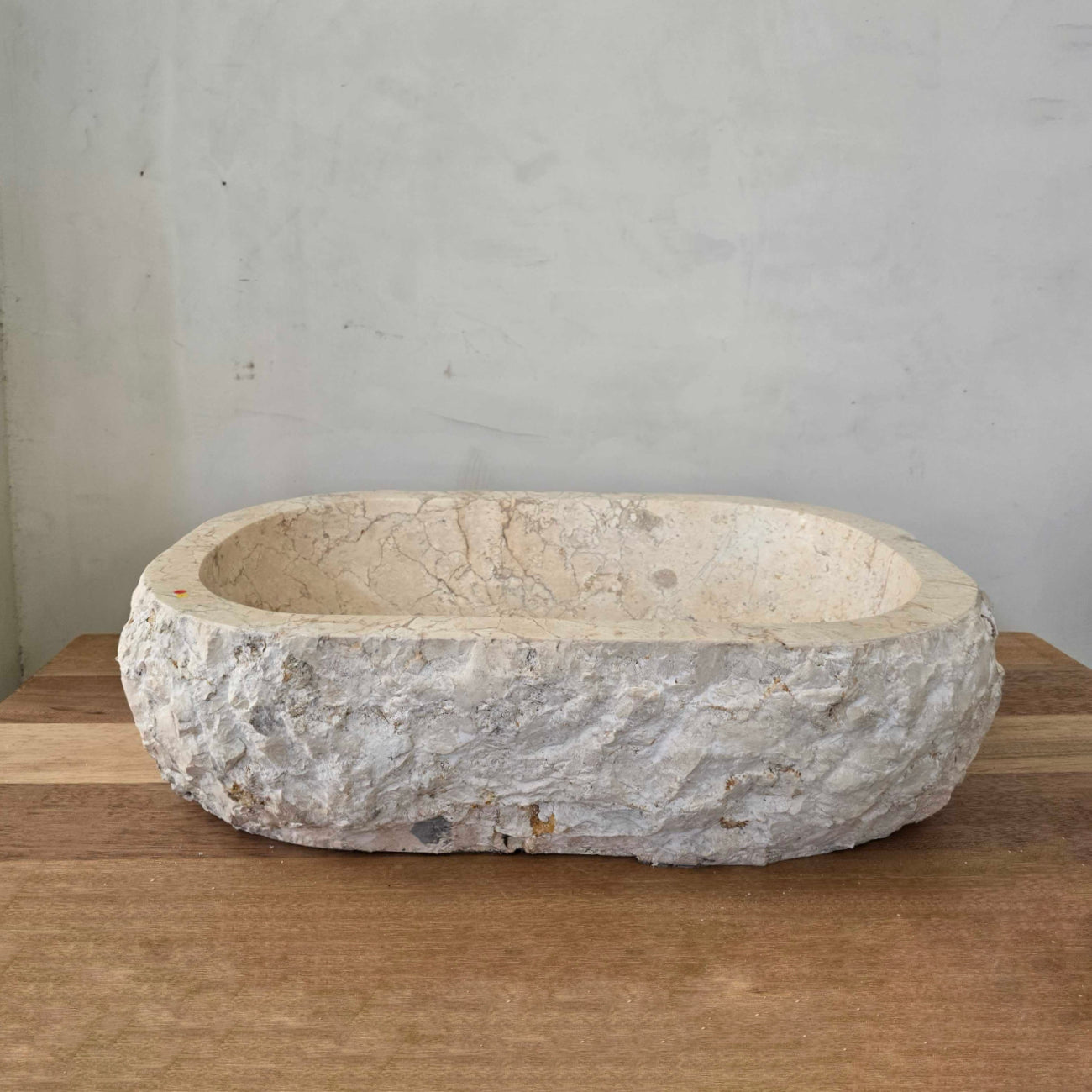 Marble stone basin – oval – 62 x 41 x 16.5cm – Paradise Living Co.