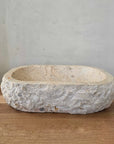 Marble stone basin – oval – 62 x 41 x 16.5cm – Paradise Living Co.