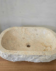 Marble stone basin – oval – 62 x 41 x 16.5cm – Paradise Living Co.