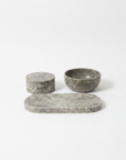 Grey Marble Low Stone Oval Dish