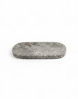 Grey Marble Low Stone Oval Dish