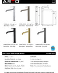 Hali High Rise Basin Mixer - Chrome