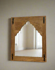 Halo Arch Teak Mirror 80x100cm