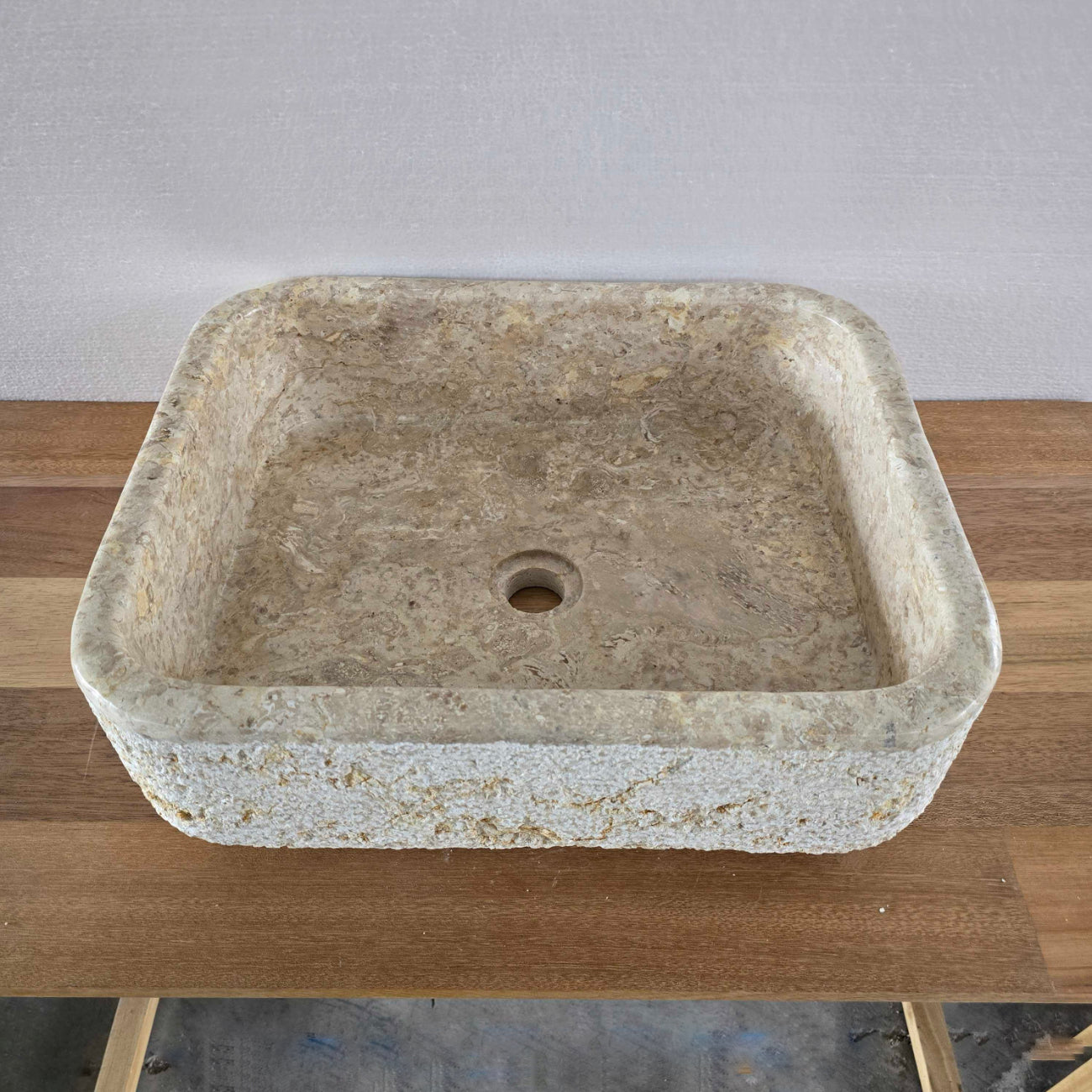Hammered marble stone basin – Paradise Living Co.