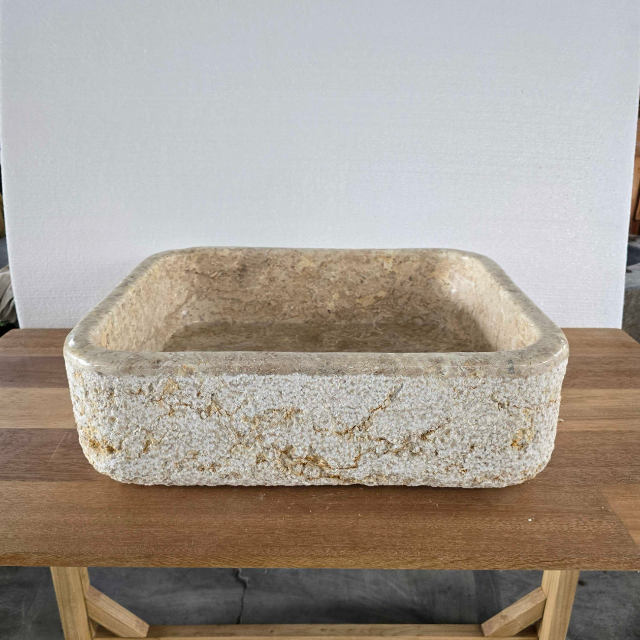Hammered marble stone basin – Paradise Living Co.