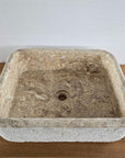 Hammered marble stone basin – Paradise Living Co.