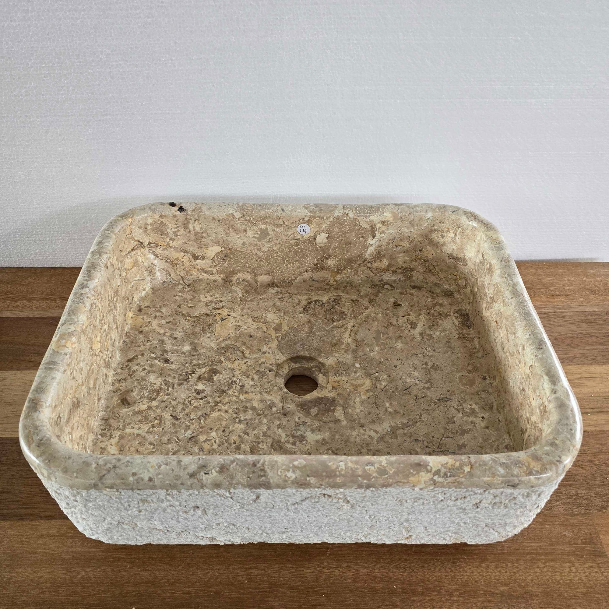 Hammered marble stone basin – Paradise Living Co.
