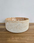 Hammered blush marble stone basin – round – Paradise Living Co.
