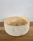 Hammered blush marble stone basin – round – Paradise Living Co.