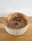 Hammered red marble stone basin – round – Paradise Living Co.