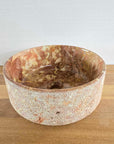 Hammered red marble stone basin – round – Paradise Living Co.
