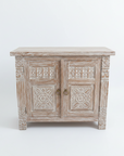 Kediri White Wash Carved Teak Vanity 900mm