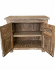 Kediri White Wash Carved Teak Vanity 900mm