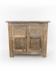 Kediri White Wash Carved Teak Vanity 900mm
