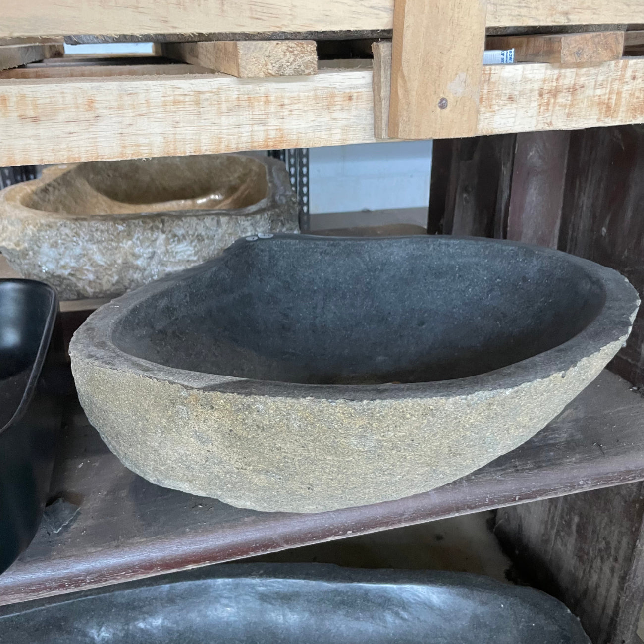 River stone basin – 44 x 40.5 x 14cm – Paradise Living Co.