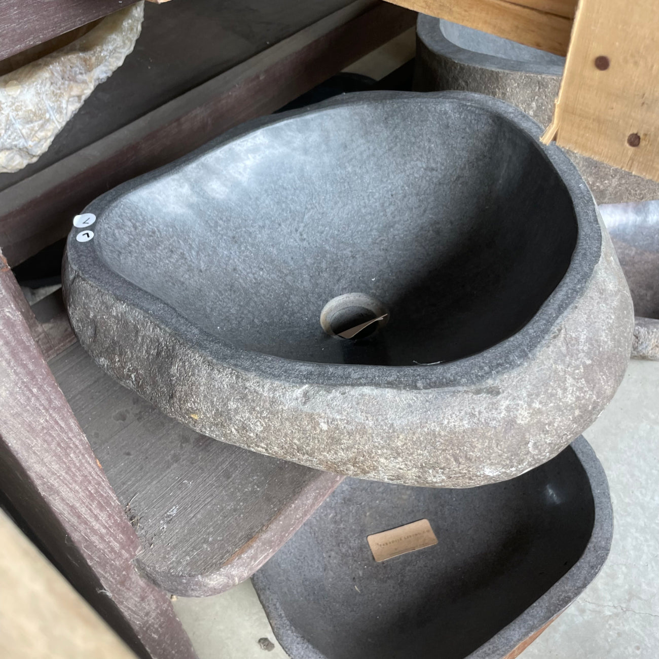 River stone basin – 46 x 45 x 15cm – Paradise Living Co.