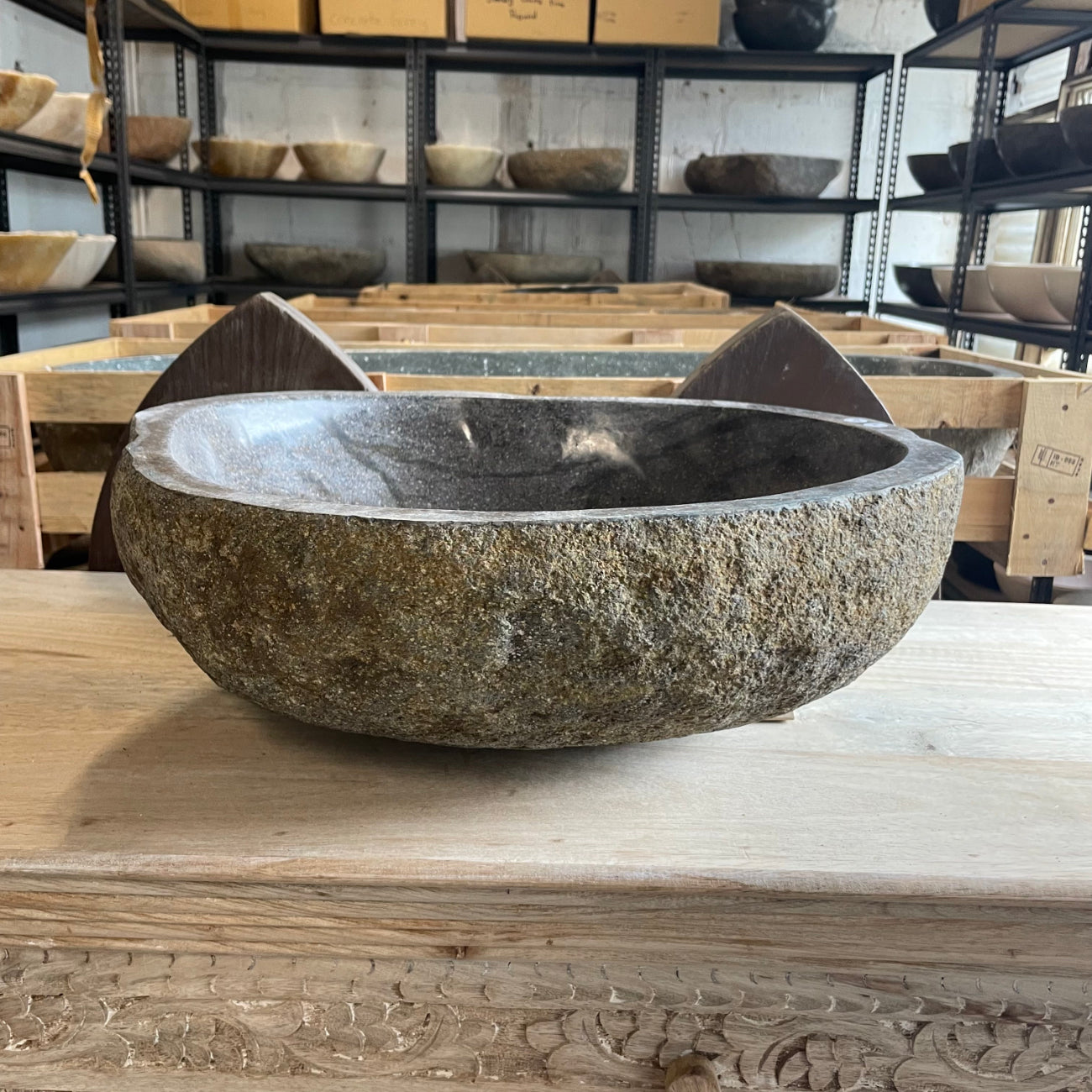 River stone basin – 47 x 40 x 16cm – Paradise Living Co.