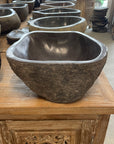 River stone basin – 35.5 x 34.5 x 15cm – Paradise Living Co.