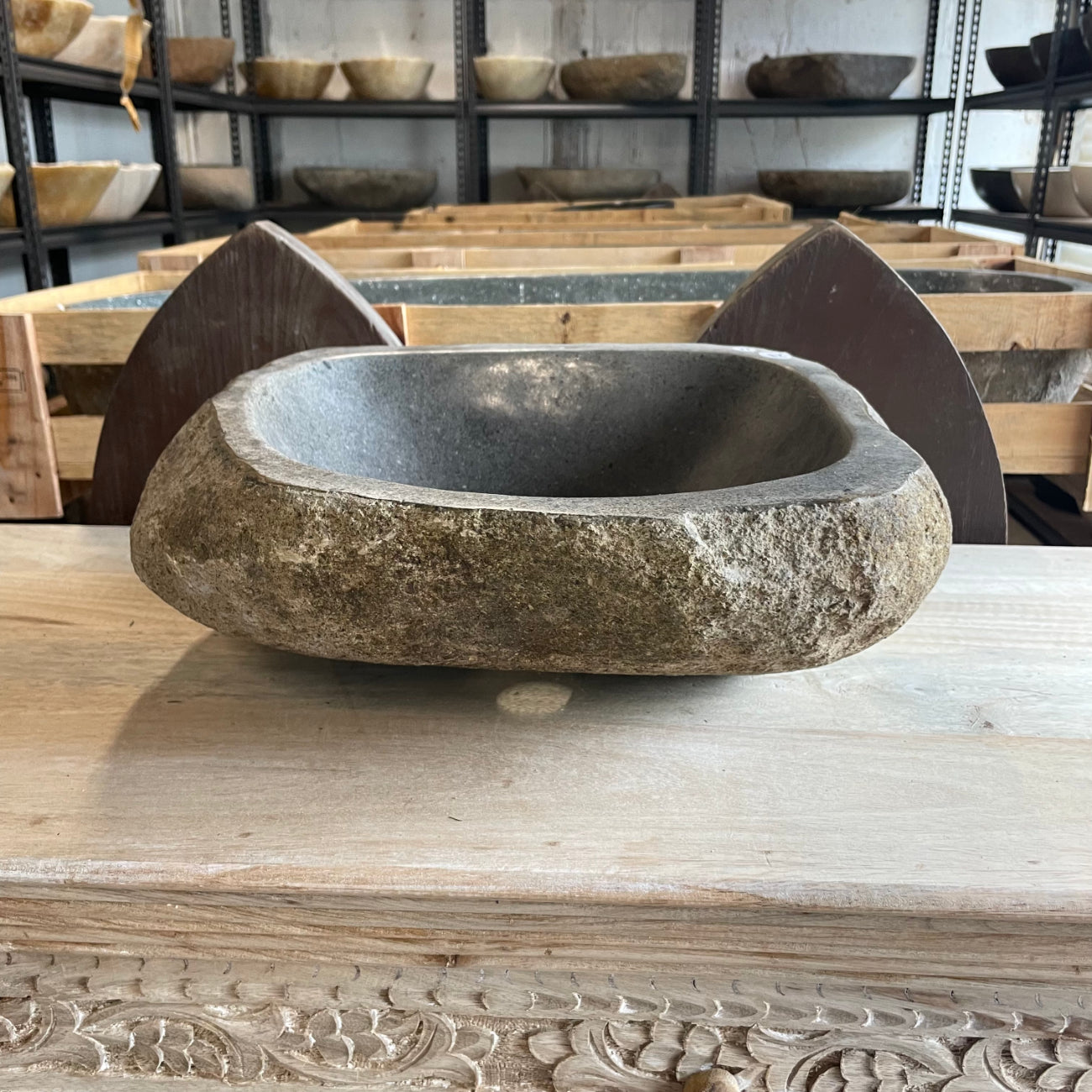 River stone basin – 41 x 35 x 15cm – Paradise Living Co.