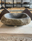 River stone basin – 41 x 35 x 15cm – Paradise Living Co.