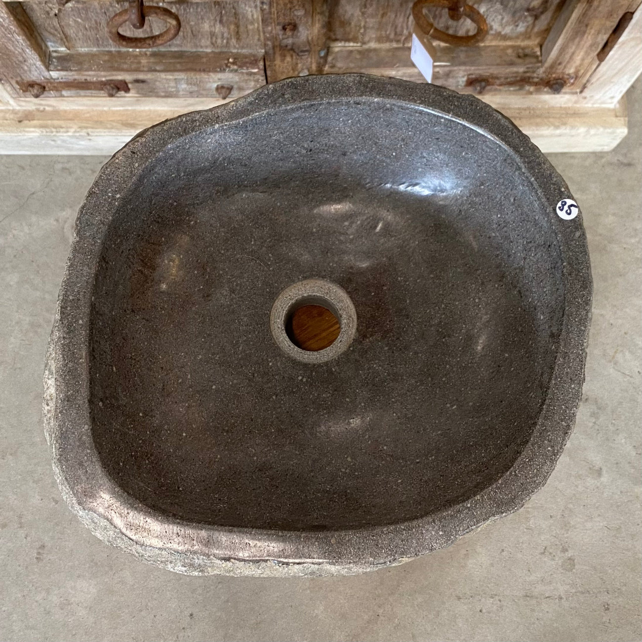 River stone basin – 38.5 x 30 x 14cm – Paradise Living Co.