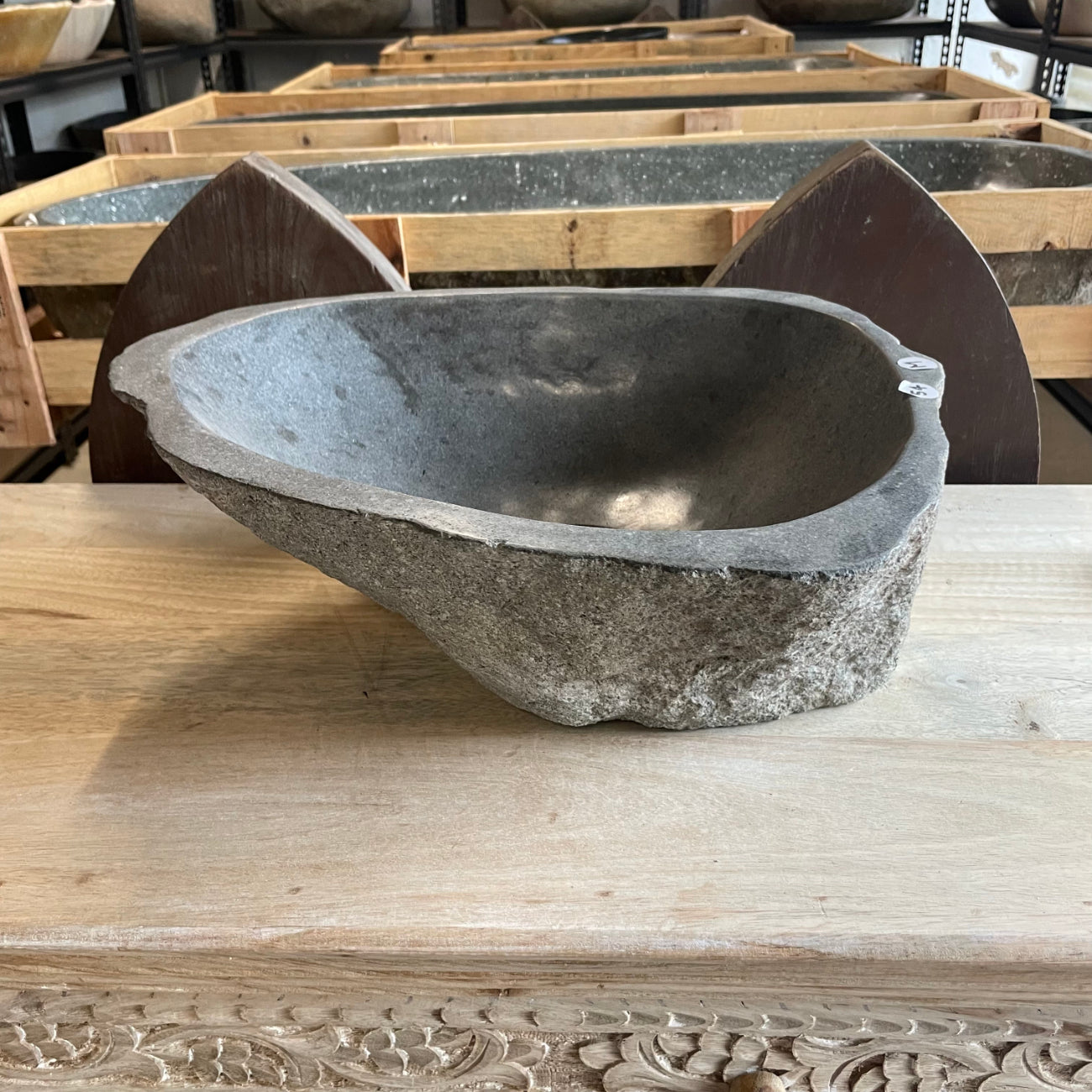 River stone basin – 42.5 x 36 x 15.5cm – Paradise Living Co.