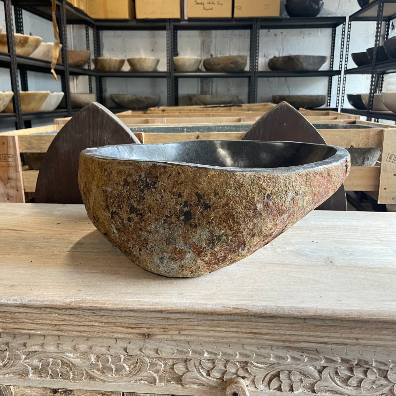 River stone basin – 44 x 36 x 15cm – Paradise Living Co.
