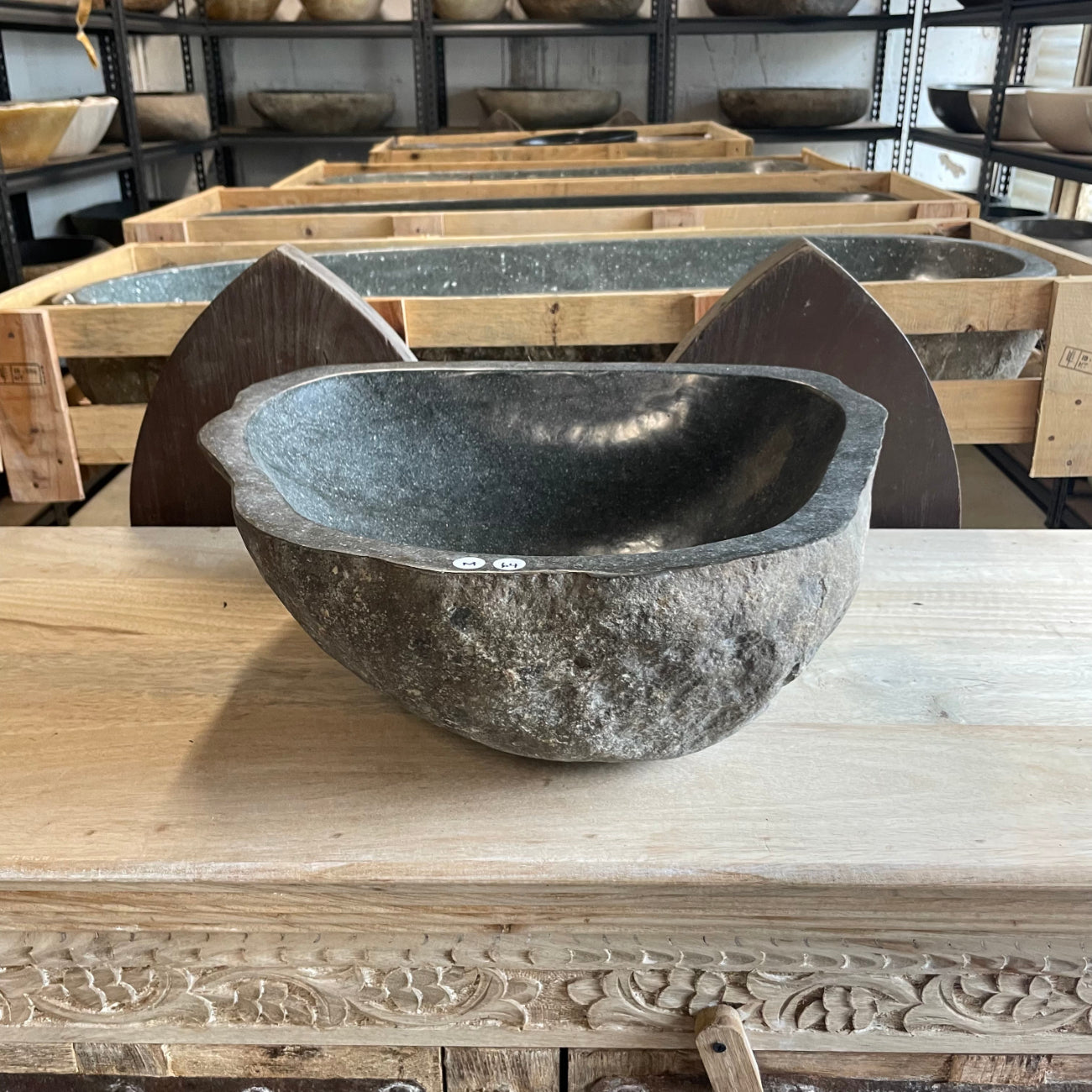 River stone basin – 42.5 x 38 x 15cm – Paradise Living Co.