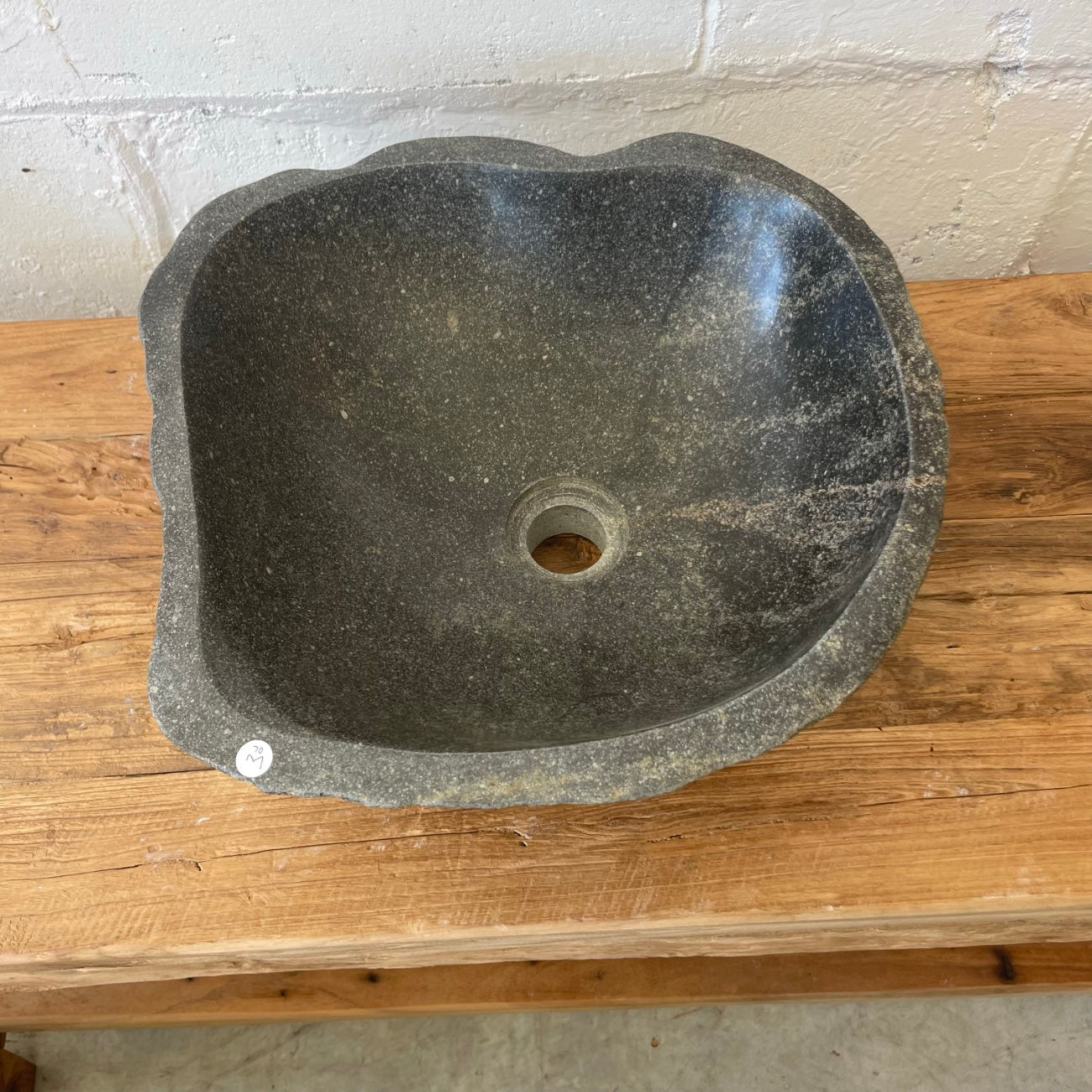 River stone basin – 36 x 36 x 15cm – Paradise Living Co.