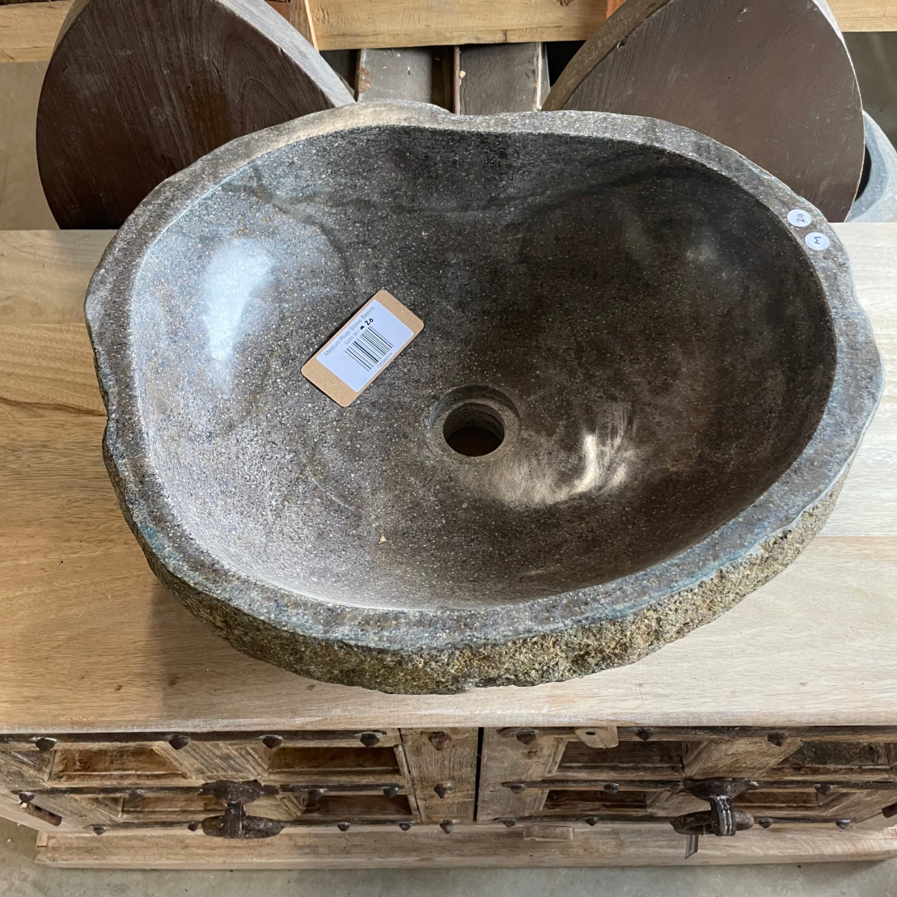 River stone basin – 47 x 40 x 16cm – Paradise Living Co.