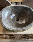 River stone basin – 47 x 40 x 16cm – Paradise Living Co.