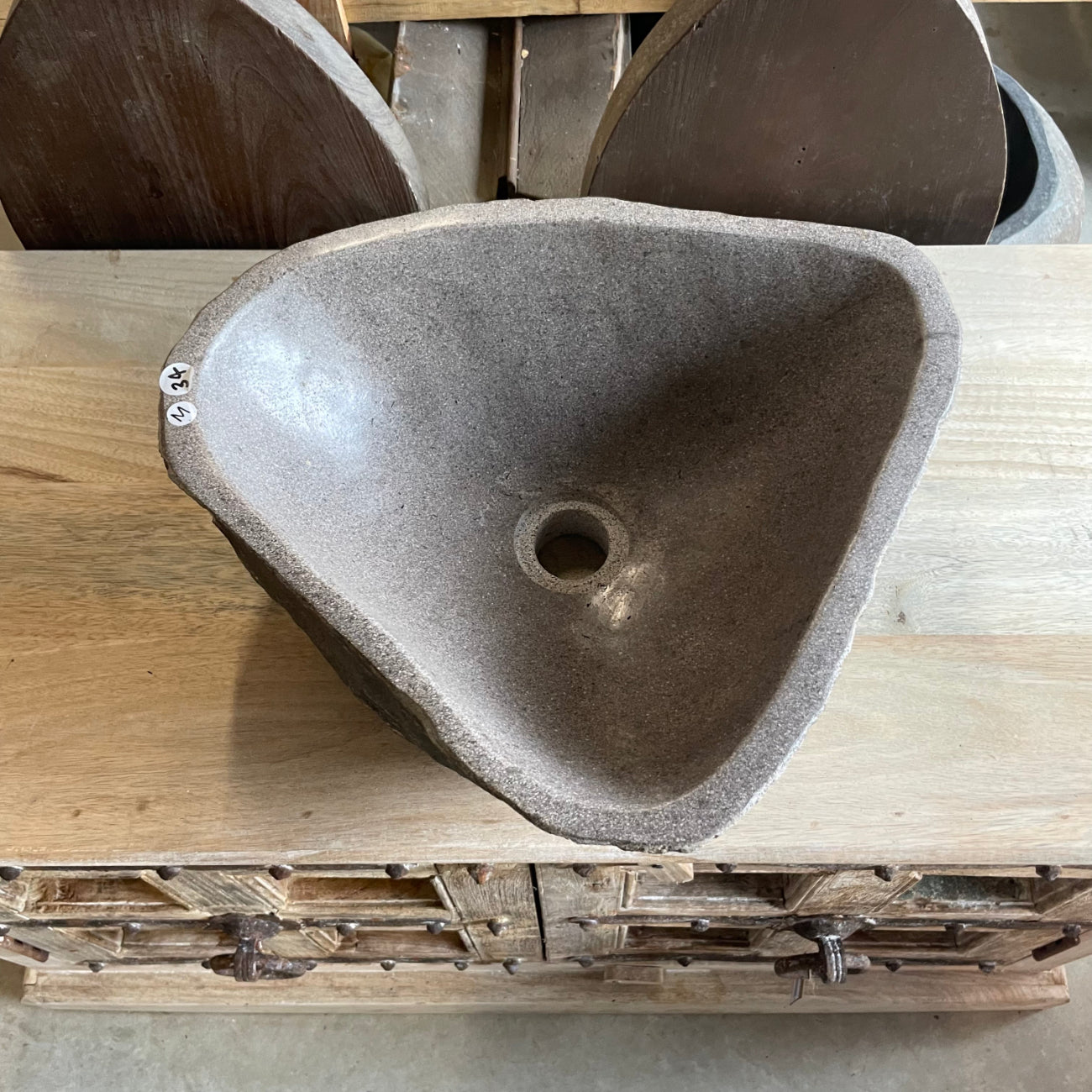 River stone basin – 41 x 36 x 14cm – Paradise Living Co.