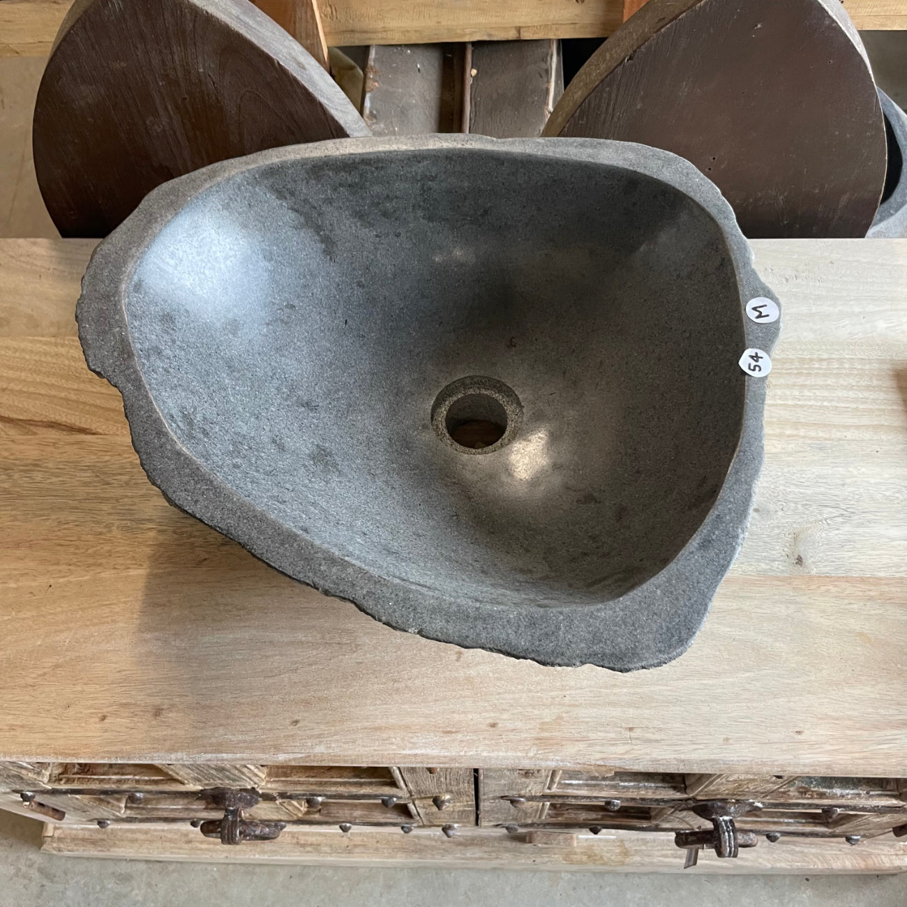 River stone basin – 42.5 x 36 x 15.5cm – Paradise Living Co.