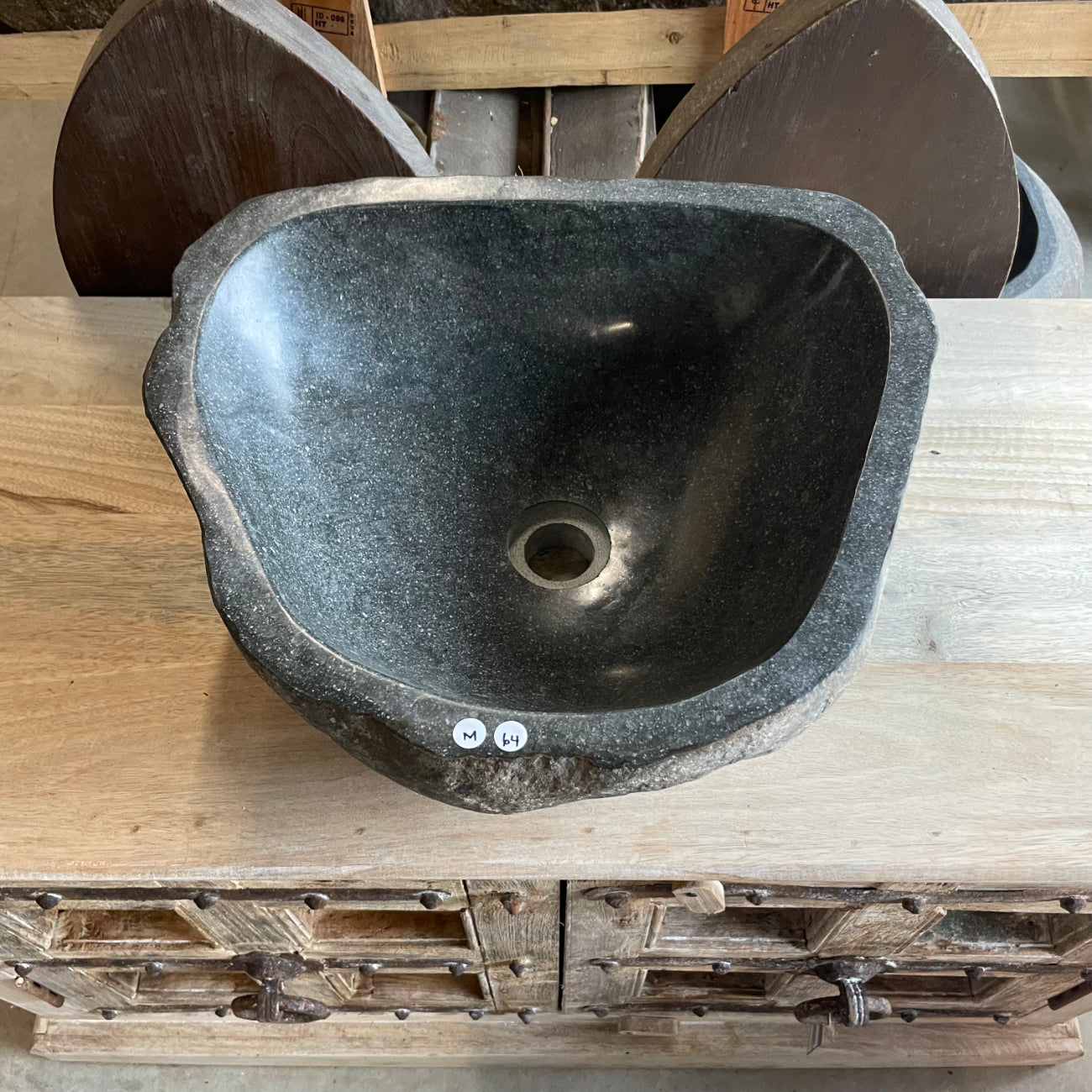 River stone basin – 42.5 x 38 x 15cm – Paradise Living Co.