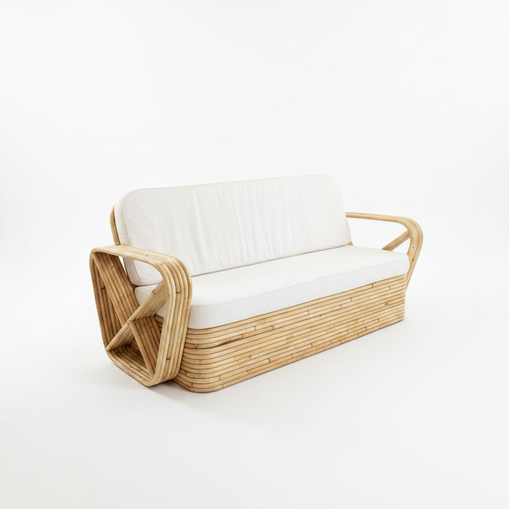 Midcentury Rattan Lounge Chair
