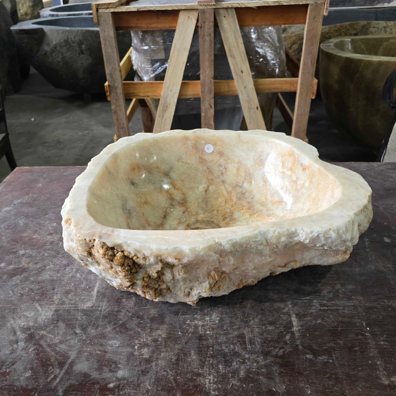 Onyx stone basin – 44 x 37 x 15cm – Paradise Living Co.