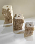 Medium Natural Onyx Stone Candle Holder