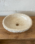Marble stone basin – oval – 41 x 32 x 12cm – Paradise Living Co.