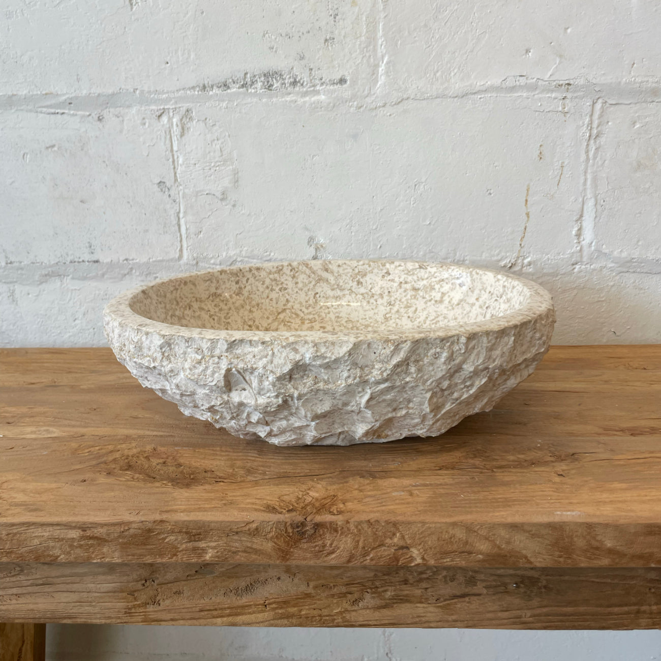 Marble stone basin – oval – 41 x 32 x 12cm – Paradise Living Co.