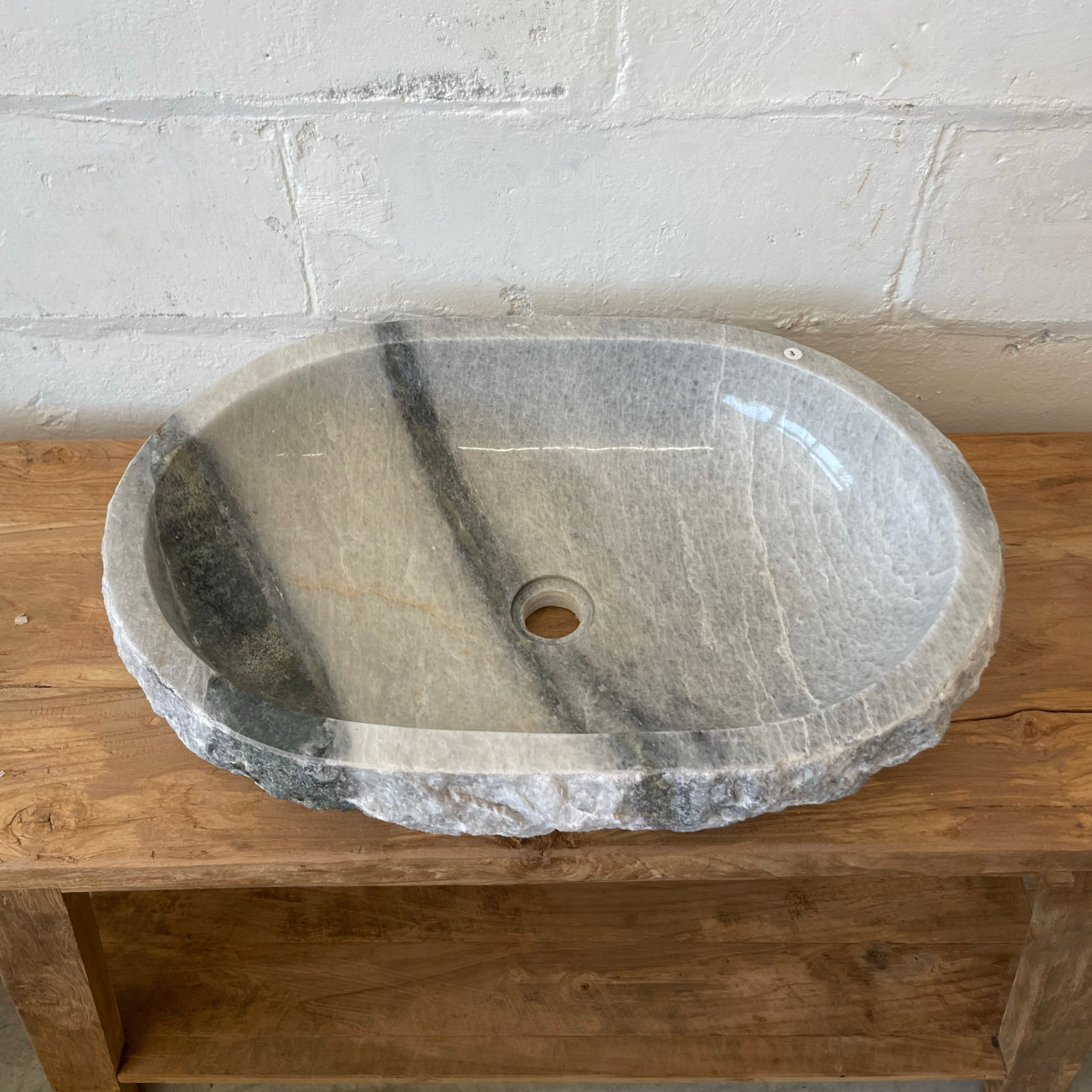 Onyx stone basin – oval – 61 x 43 x 15.5cm – Paradise Living Co.