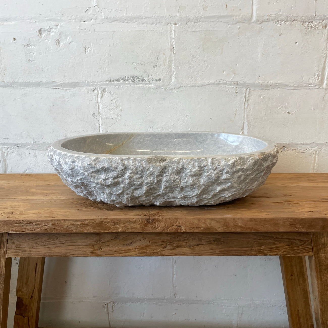 Onyx stone basin – oval – 62 x 42 x 15cm – Paradise Living Co.