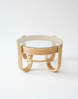 Natural Pretzel Rattan Coffee Table 80cm Dia | Made To Order