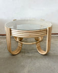Natural Pretzel Rattan Coffee Table 80cm Dia | Made To Order