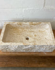 Marble stone basin – rectangle – 61.5 x 36 x 15.5cm – Paradise Living Co.
