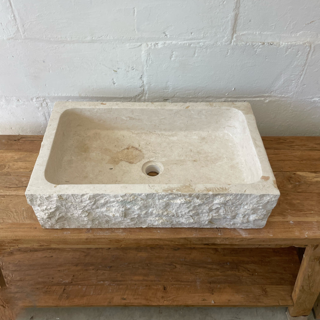 Marble stone basin – rectangle – 60 x 36 x 15cm – Paradise Living Co.