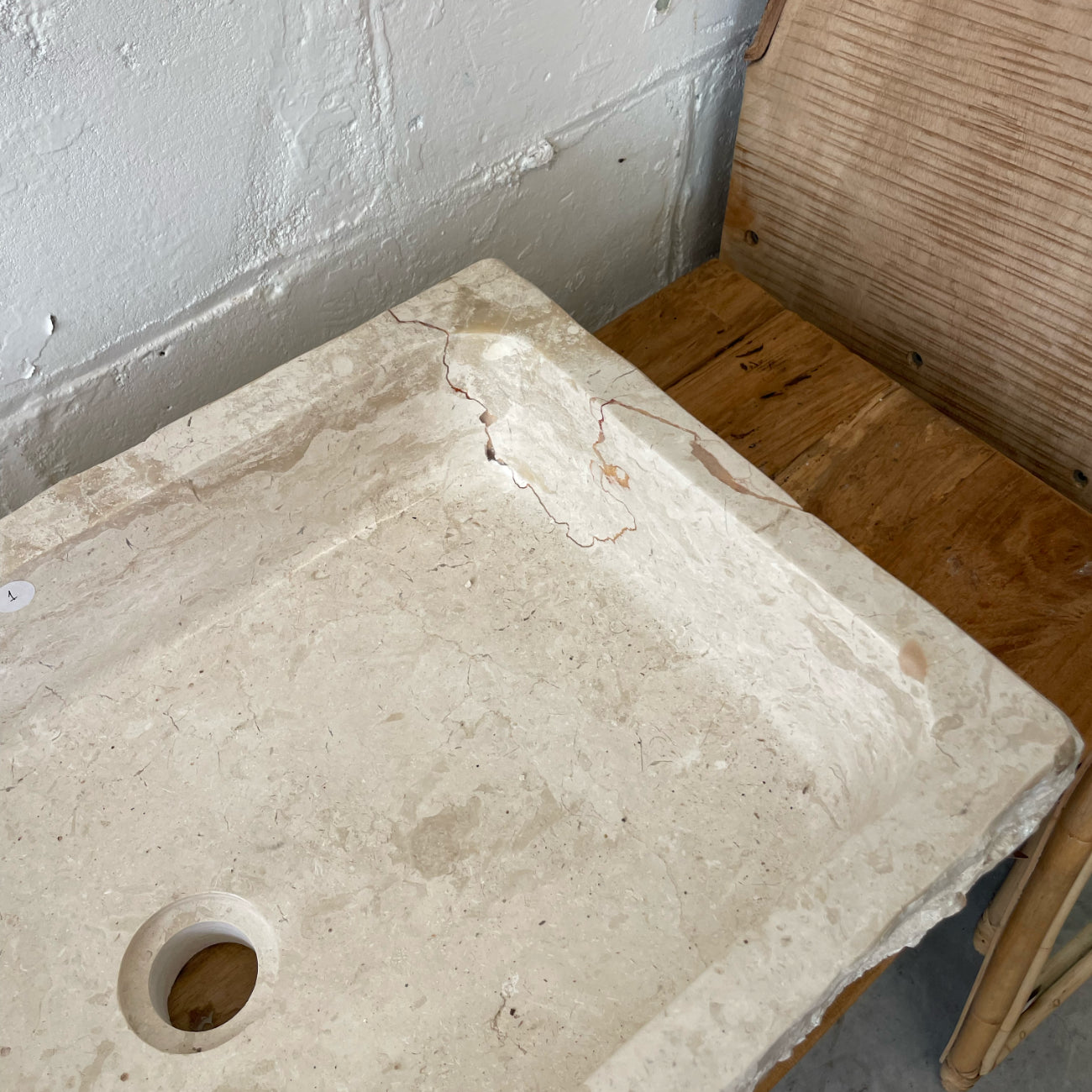 Marble stone basin – rectangle – 60 x 36 x 15.5cm – Paradise Living Co.