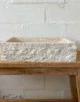 Marble stone basin – rectangle – 60 x 36 x 15.5cm – Paradise Living Co.