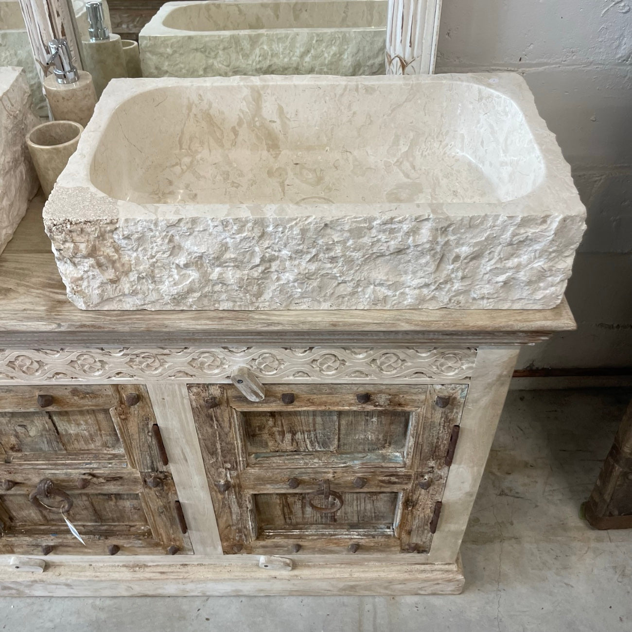Marble stone basin – rectangle – Paradise Living Co.
