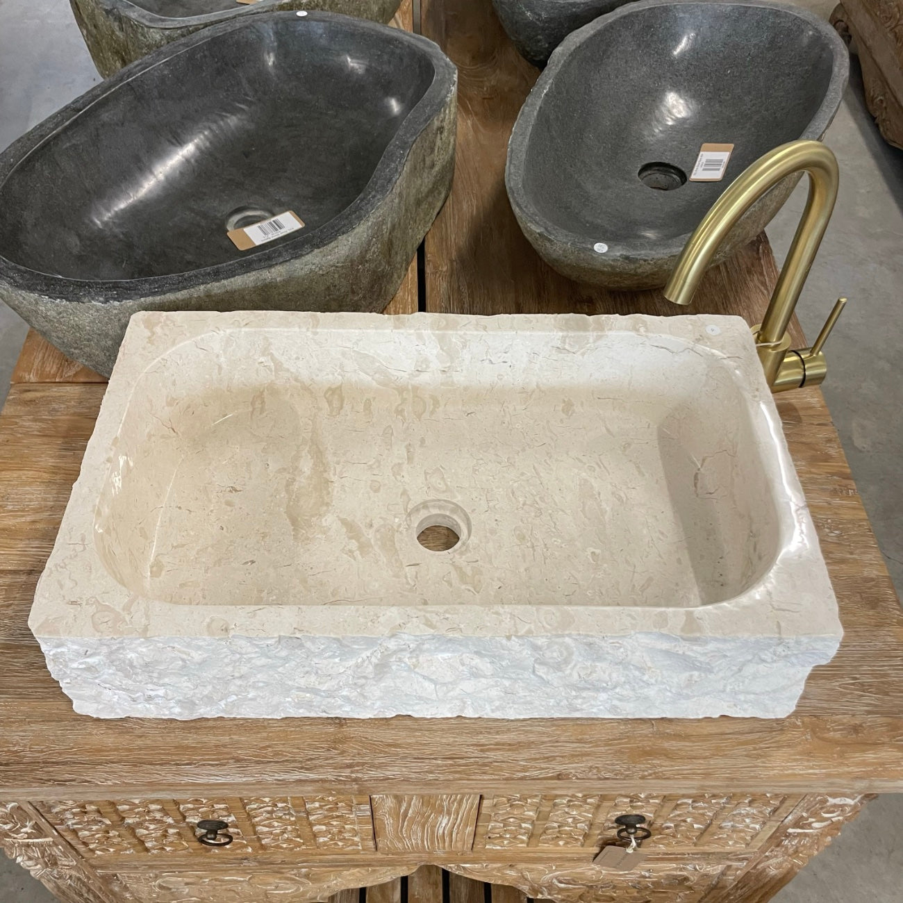 Marble stone basin – rectangle – Paradise Living Co.