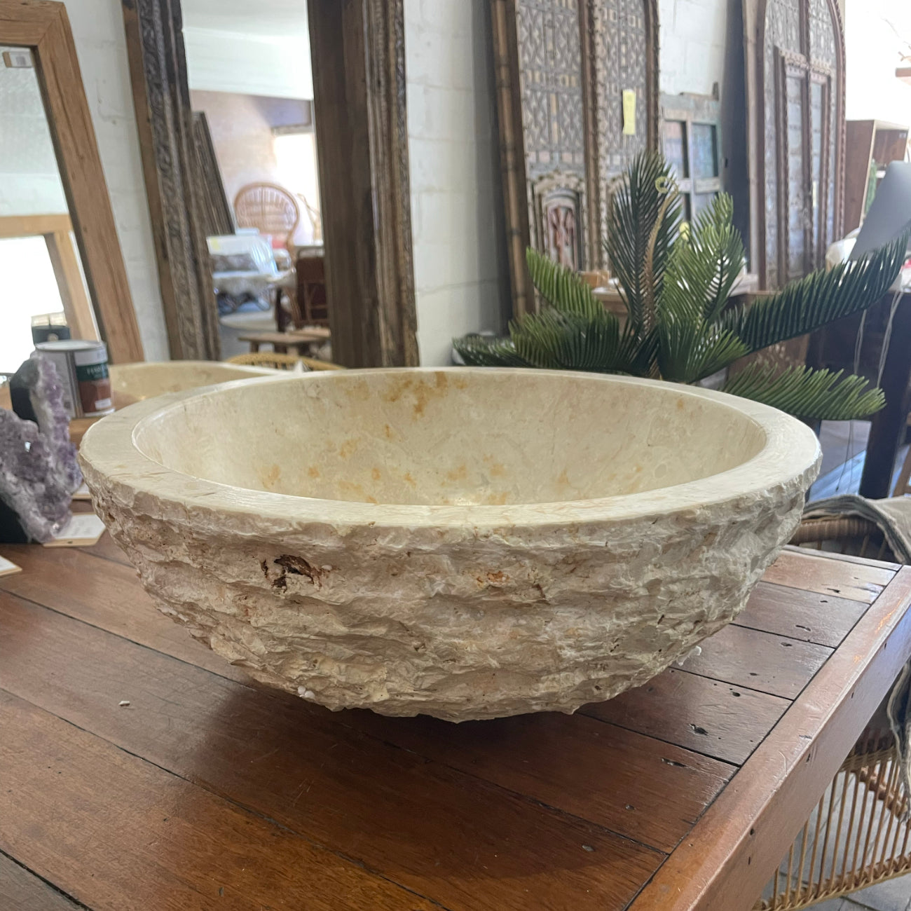 Marble stone basin – round – Paradise Living Co.